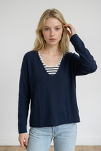 Layered Scoop Neck Sweater