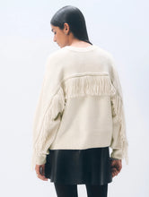 Cashmere Blend Luxe Fringe Crewneck