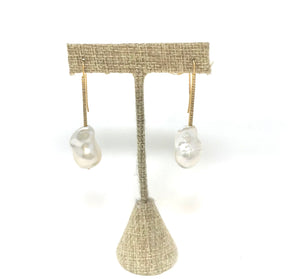 Pearl and Diamond drop earrings