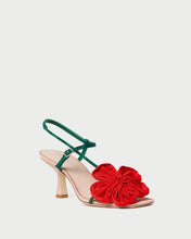 Frank Red/Green Moiré Flower Sandal