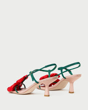 Frank Red/Green Moiré Flower Sandal