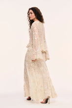 Ryana Pearl Embroidered Mesh Maxi Skirt