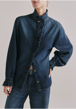 Ruffle Denim Shirt