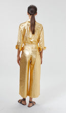 Culotte Metallic Linen Pants