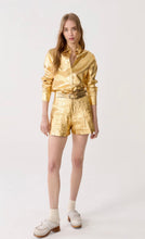 Frida Metallic Linen Shorts