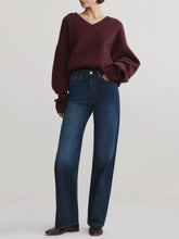 Karmine High Rise Refined Wide Leg Jean
