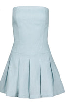 Positano linen strapless Mini