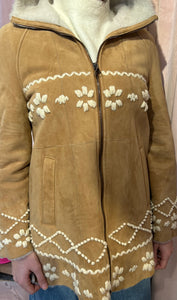 Embroidered Shearling Jacket