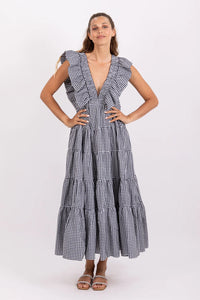 Shandrani Ghingham Maxi Dress