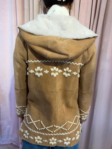 Embroidered Shearling Jacket