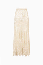 Ryana Pearl Embroidered Mesh Maxi Skirt