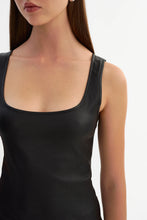 Cesia Stretch Leather Tank