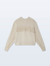 Cashmere Blend Luxe Fringe Crewneck