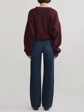 Karmine High Rise Refined Wide Leg Jean