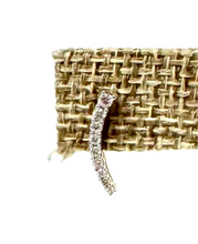 Diamond Connector tube earring