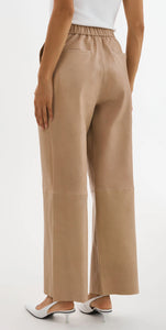 Yaren Wide Leg Leather Pant