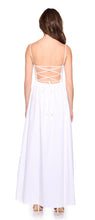 Poplin Lace Up Maxi Dress