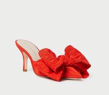 Margot Red Moiré Bow Mule