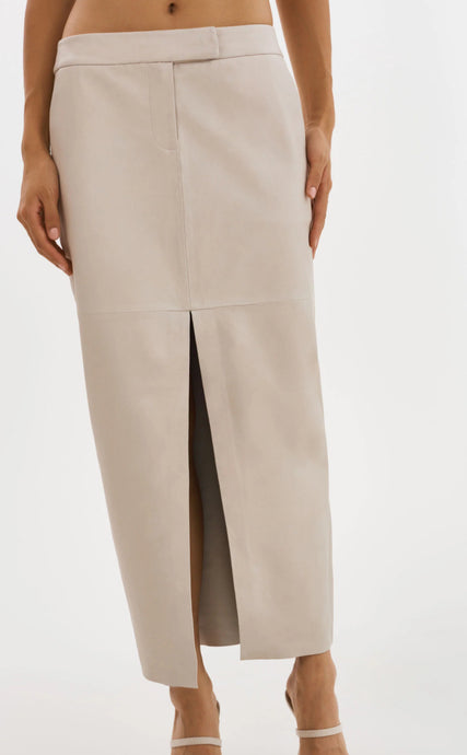 Abia Bon Low Waist Leather Skirt