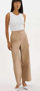 Yaren Wide Leg Leather Pant