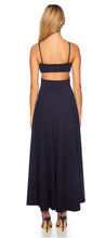 String Cut Out Long Slit Dress