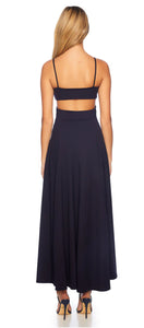 String Cut Out Long Slit Dress
