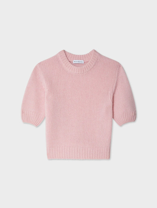 Cashmere Puff Sleeve Crew