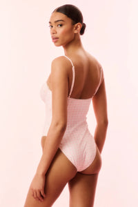 Mina Gingam Eyelet One-Piece Swimsuit