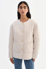 Quilted Collarless Jacket