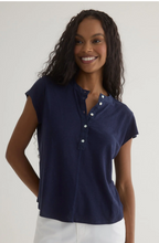 Short Sleeve Placket Pullover