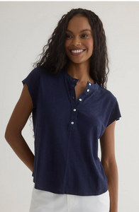 Short Sleeve Placket Pullover