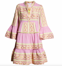Embroidered Bell-Sleeve Dress