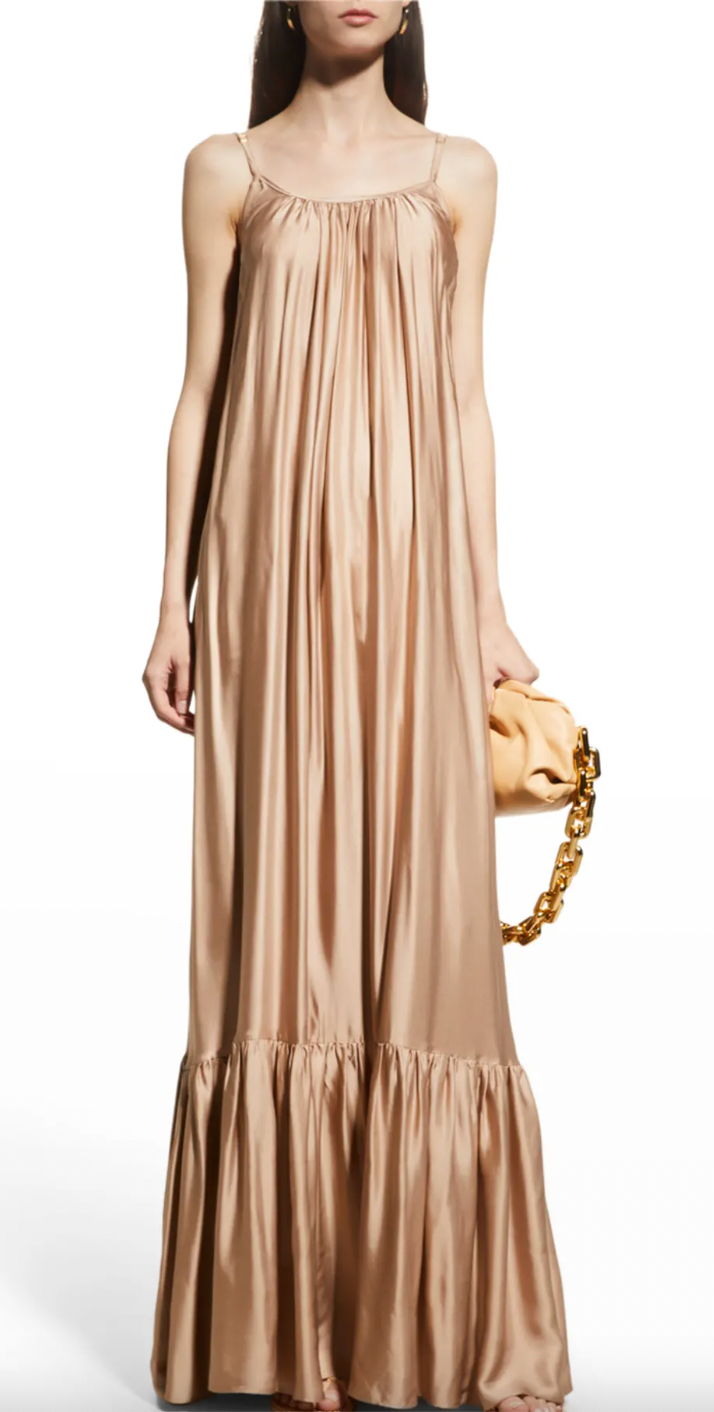 Draped Gown w/ Low Back